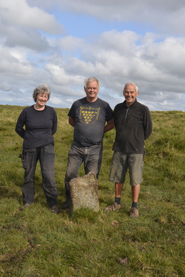 Team photo at Fox Tor Stone after