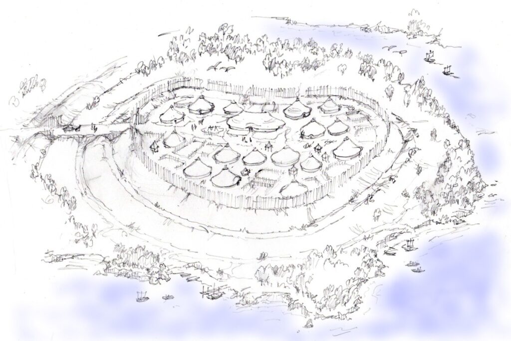 Roundwood Promontory Fort illustration